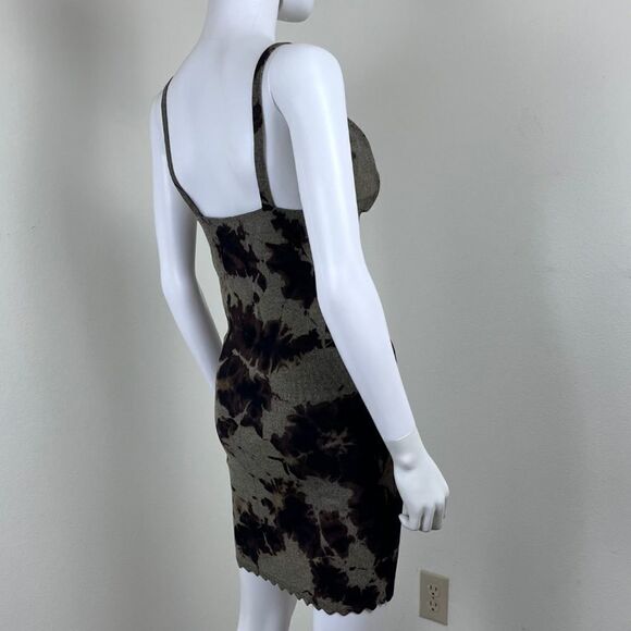 Miss Love Size M Green Tie Dye Pullover Scallop Party Bodycon Mini Dress FLAWED - Picture 8 of 14